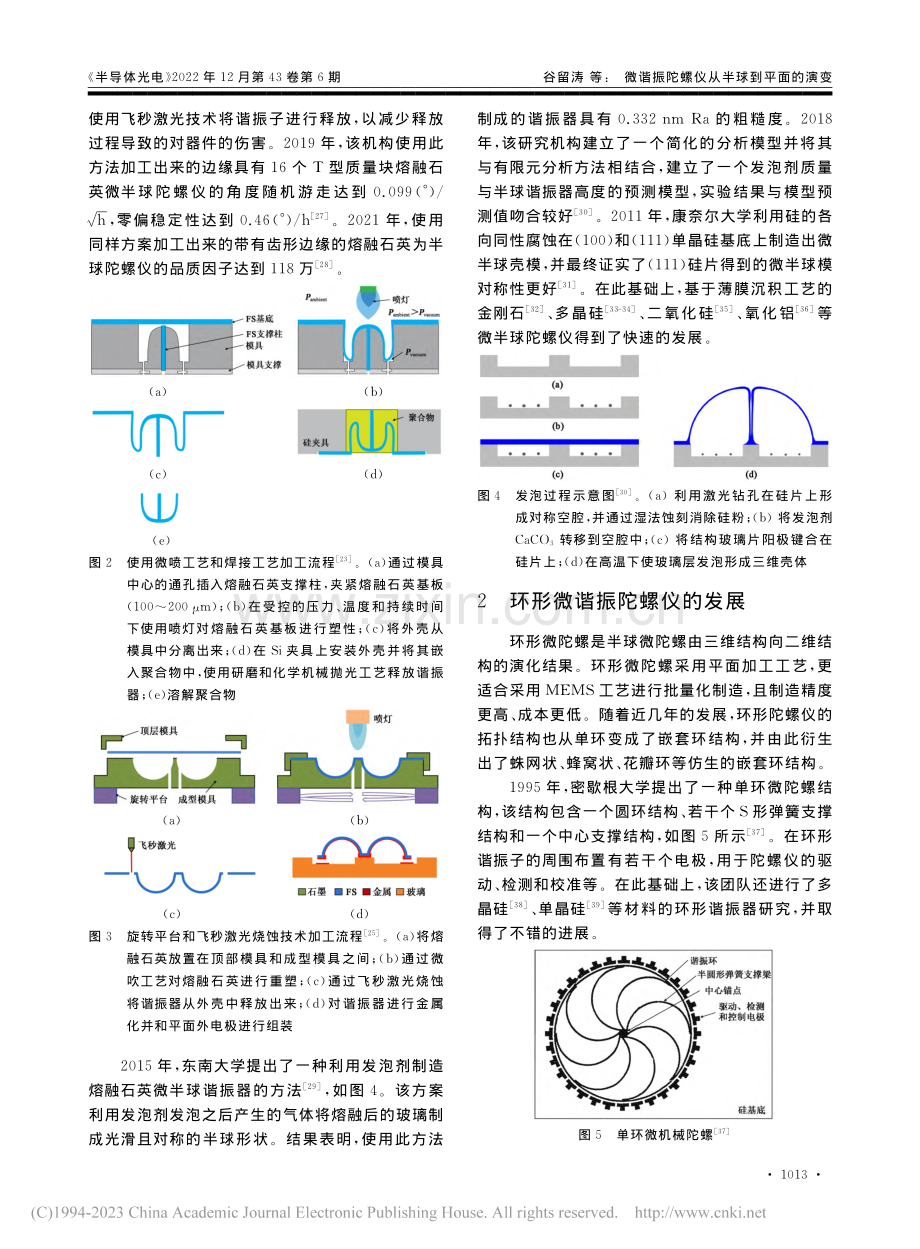 微谐振陀螺仪从半球到平面的演变_谷留涛.pdf_第3页