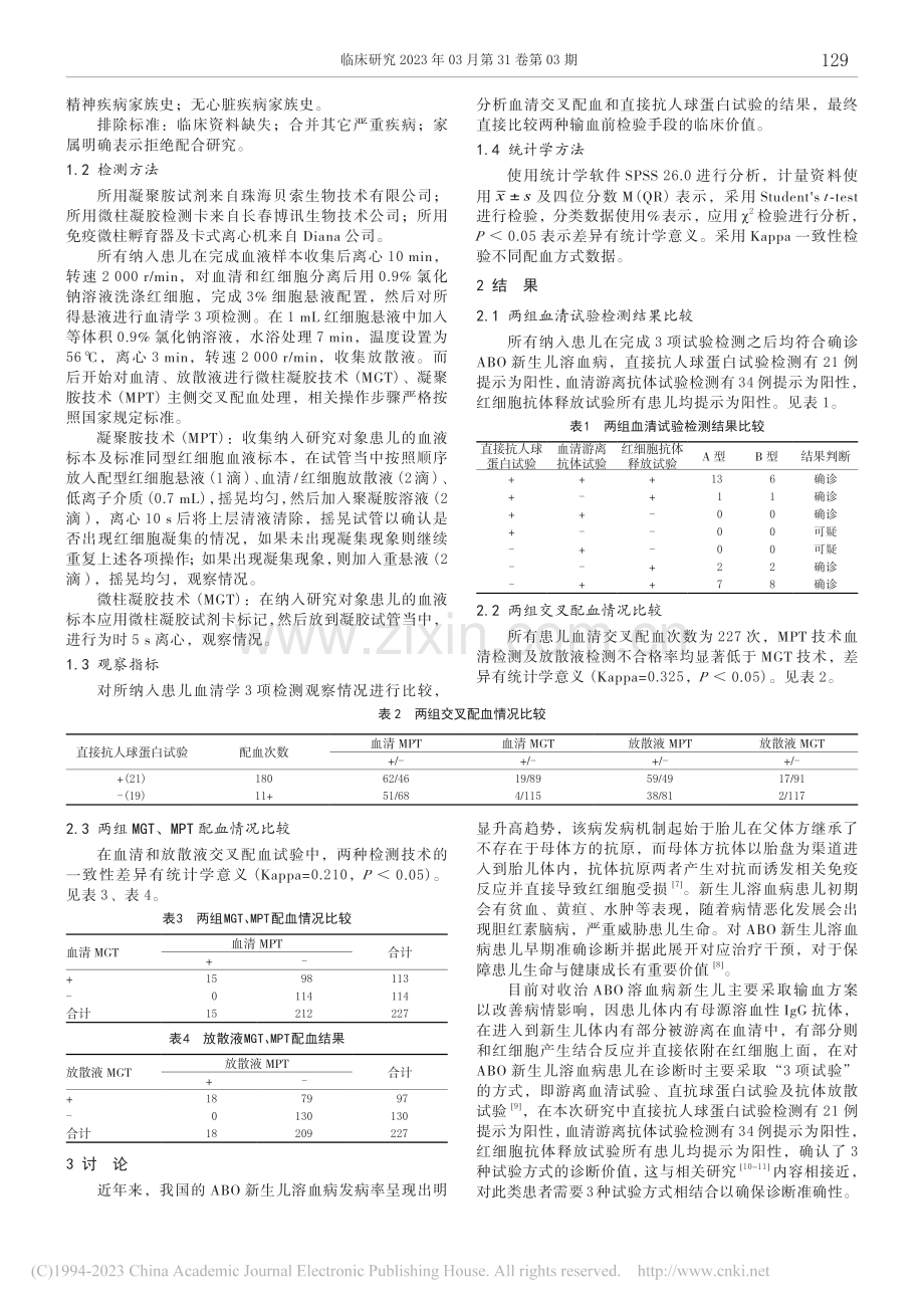 微柱凝胶技术与凝聚胺技术对...病患儿输血前检验的价值差异_郑荣刚.pdf_第2页