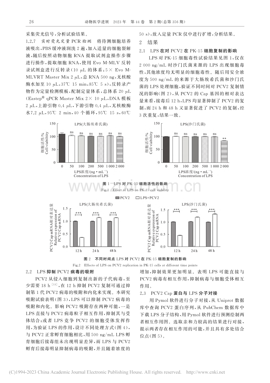 细菌脂多糖对猪圆环病毒2型...PK-15细胞中复制的影响_张歆明.pdf_第3页