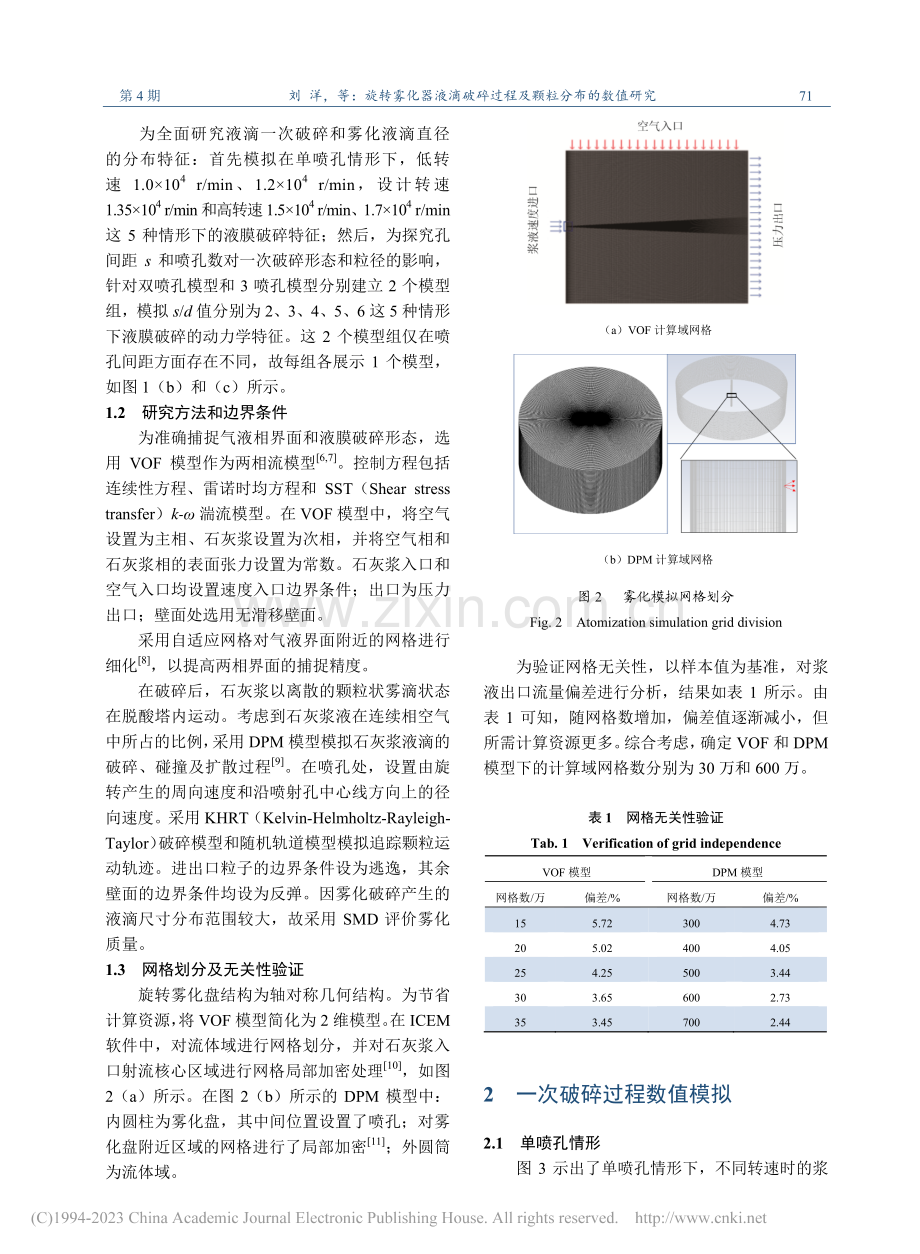 旋转雾化器液滴破碎过程及颗粒分布的数值研究_刘洋.pdf_第3页