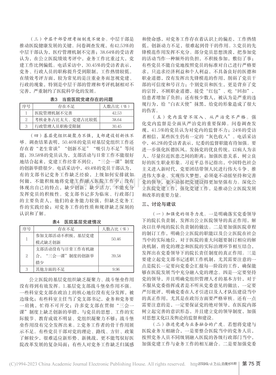 新形势下加强公立医院党建和业务深度融合对策研究_孙新萍.pdf_第2页