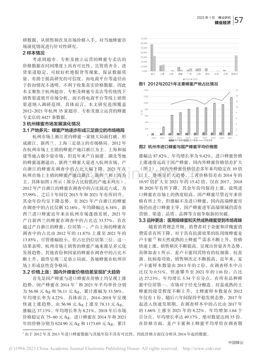 新消费理念下杭州蜂蜜市场发展演化分析_蔡日旋.pdf_第2页