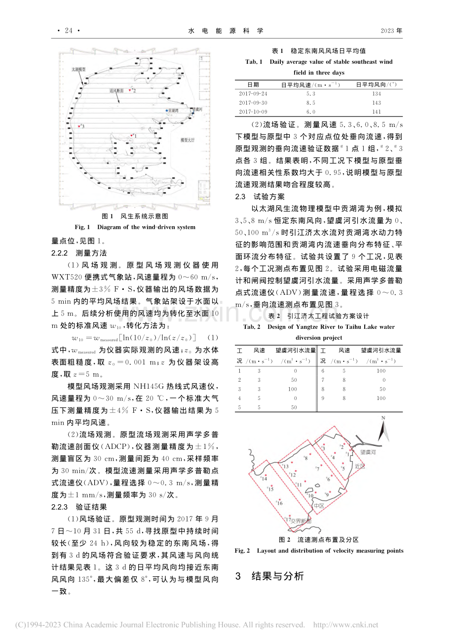 夏季典型风场下引江济太工程对贡湖湾水动力特征的影响_王文康.pdf_第2页