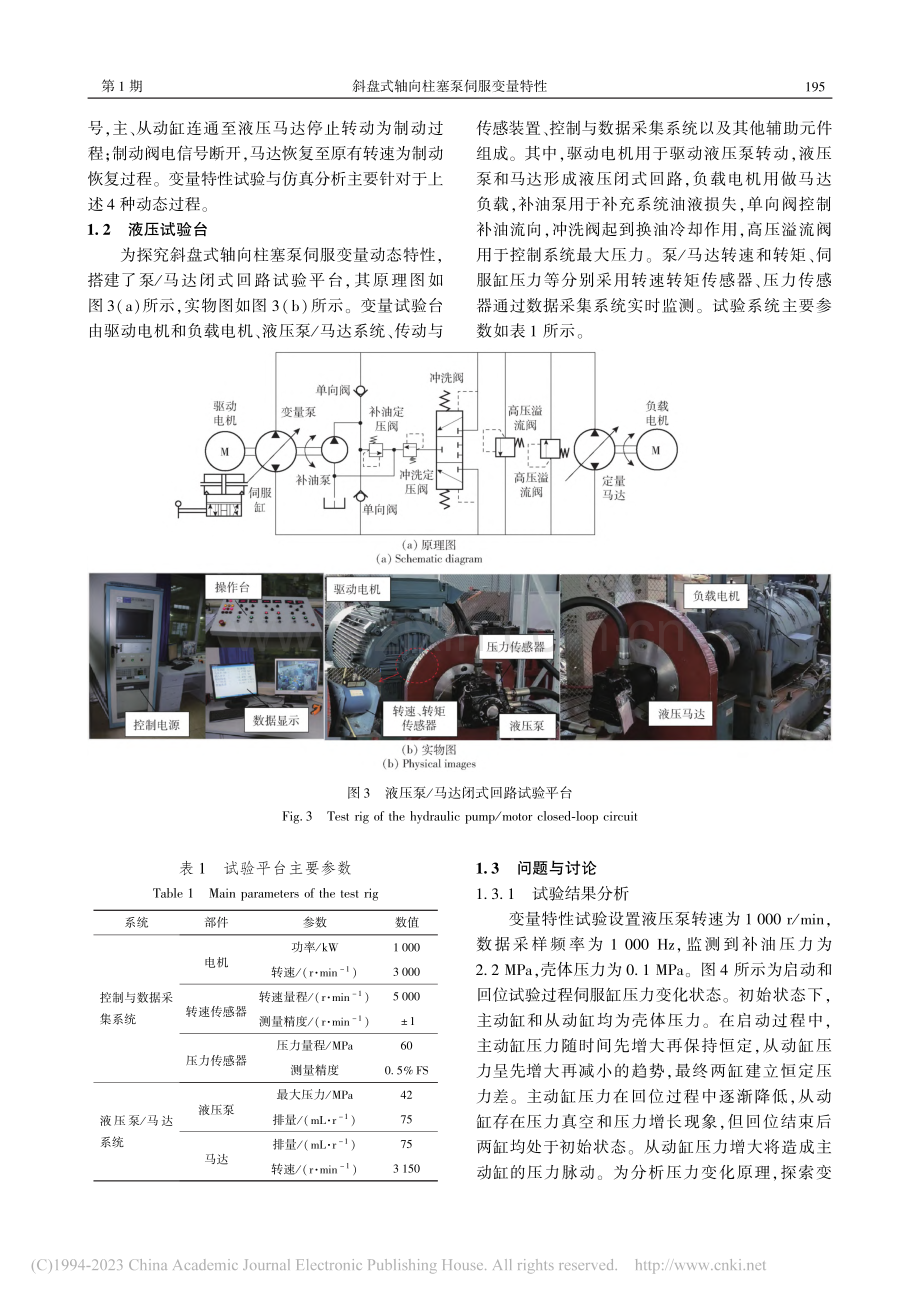 斜盘式轴向柱塞泵伺服变量特性_杜善霄.pdf_第3页