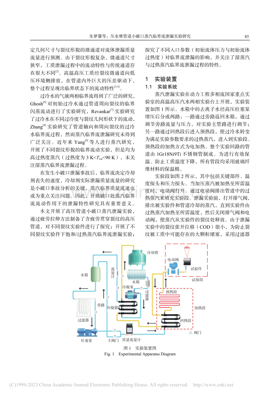 压水堆管道小破口蒸汽临界流泄漏实验研究_朱梦馨.pdf_第2页