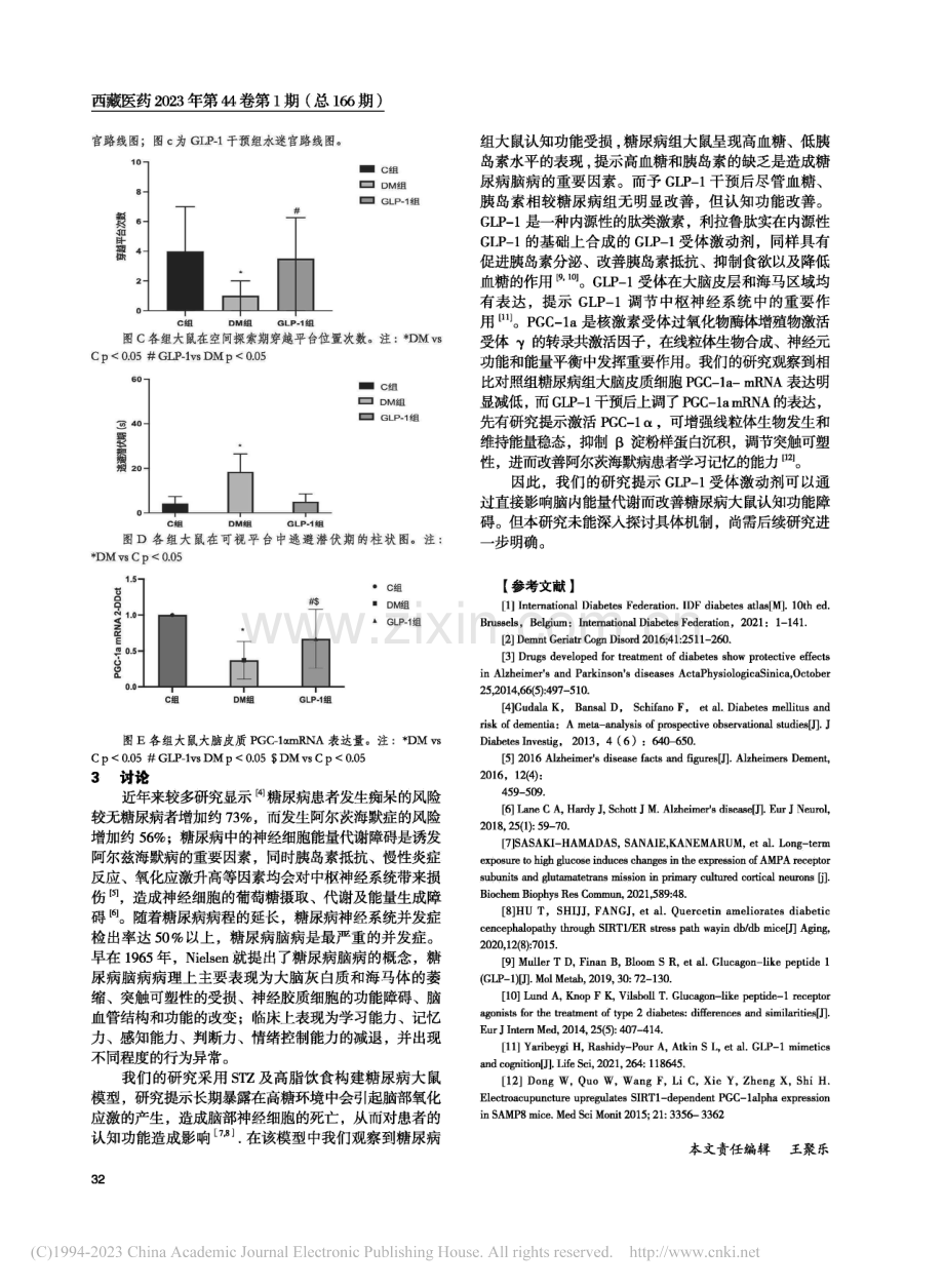 胰高糖素样肽-1受体激动剂对糖尿病大鼠认知功能的影响_泽丁卓玛.pdf_第3页