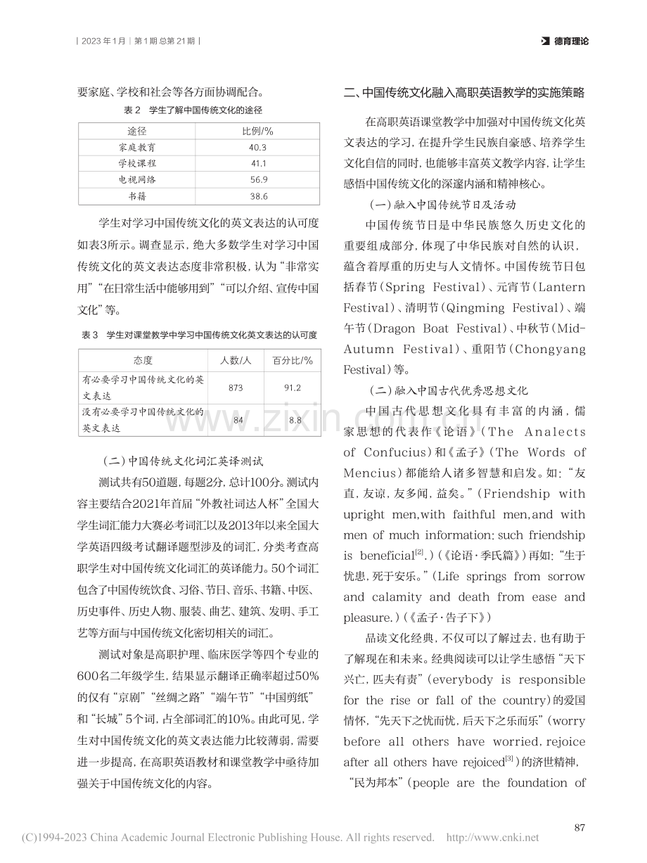 中国传统文化融入高职英语教学的实施策略研究_钱磊.pdf_第2页