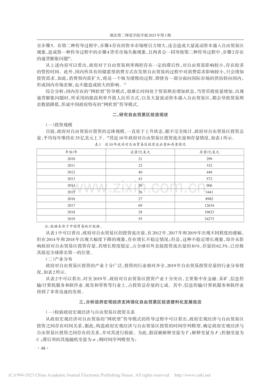 政府宏观经济支持强化自由贸...区投资便利化发展的效应分析_刘杰.pdf_第2页