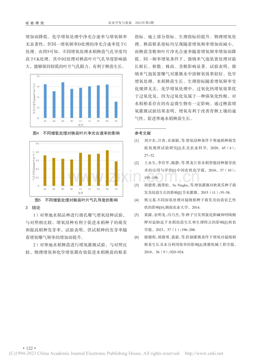 增氧条件下对寒地水稻种子萌发及秧苗生长的试验研究_张铭书.pdf_第3页