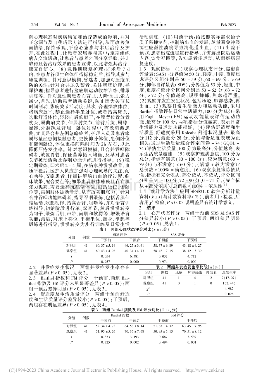 针对性康复护理干预对基底节...后患者康复情况、并发症影响_梁晓娟.pdf_第2页