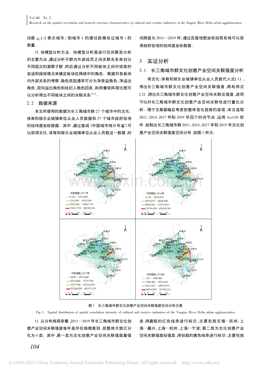 长三角城市群文化创意产业空间关联及网络结构特征研究_曹如中.pdf_第3页