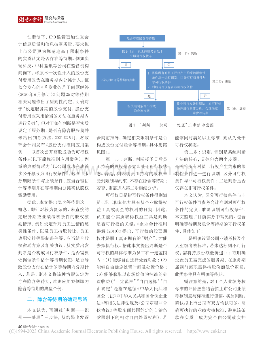 注册制下拟上市公司股份支付隐含等待期的确认问题研究_郝博.pdf_第2页