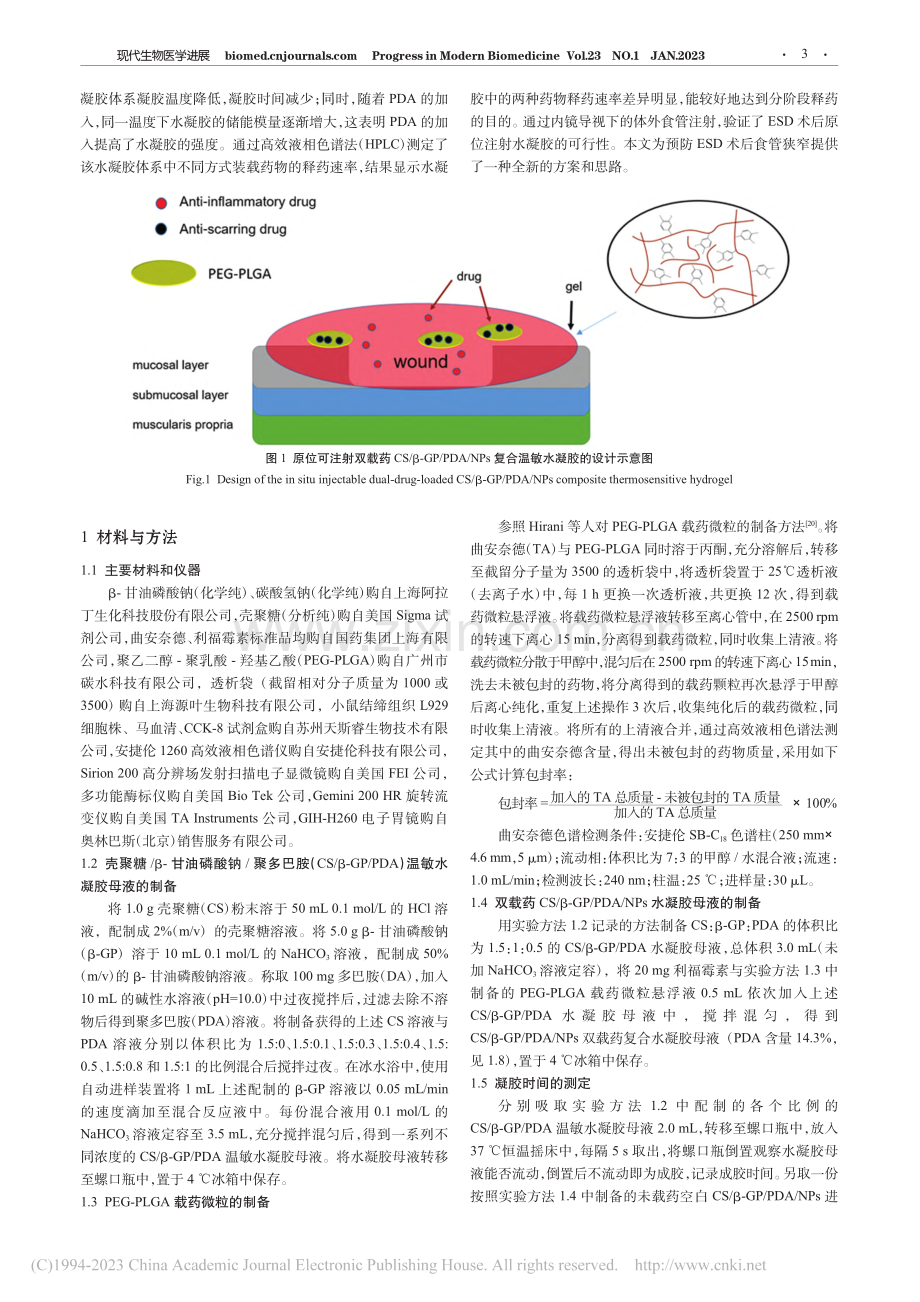 原位可注射壳聚糖基温敏水凝...管狭窄中分阶段释药应用研究_李宁.pdf_第3页