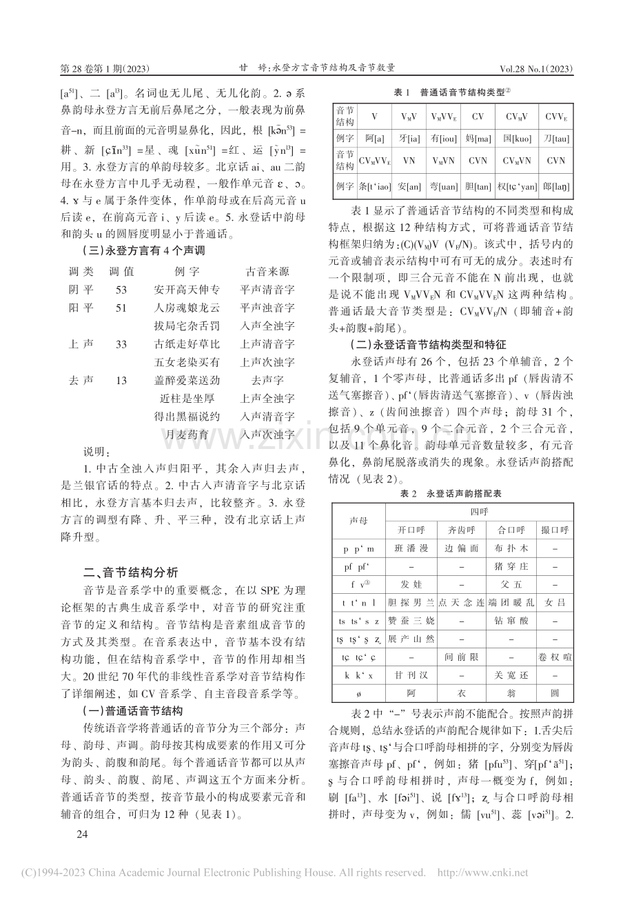 永登方言音节结构及音节数量_甘婷.pdf_第2页