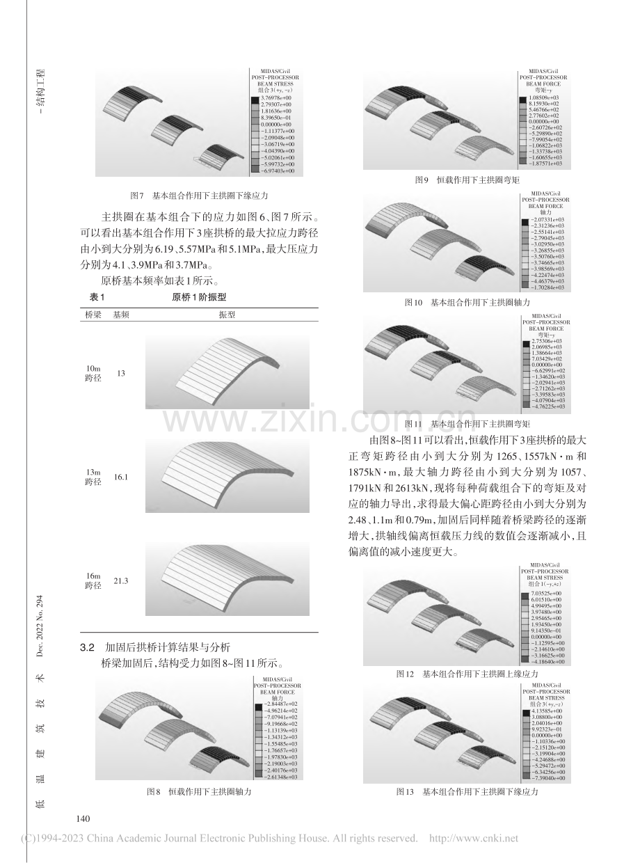 增大截面加固法对小跨径拱桥承载力影响_郝小军.pdf_第3页