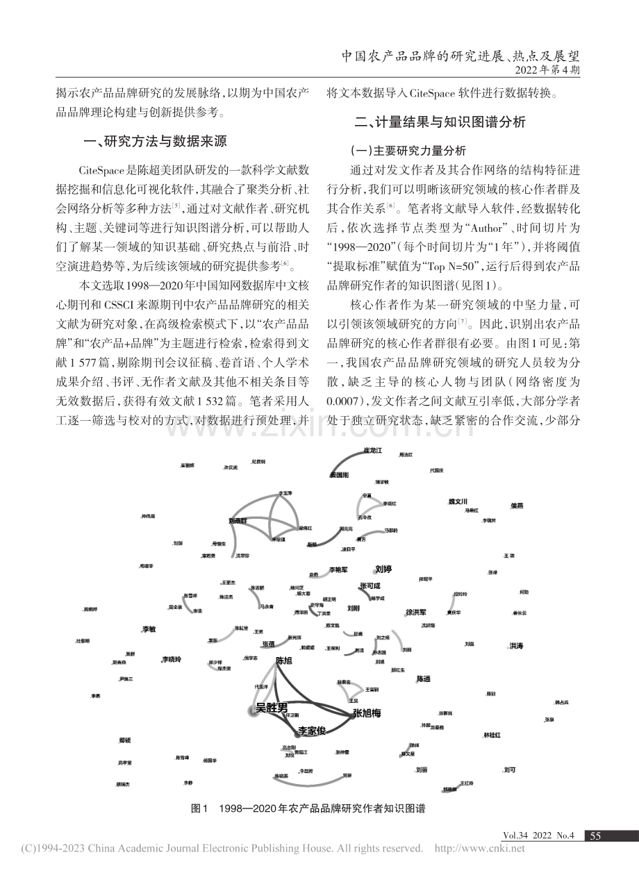 中国农产品品牌的研究进展、...eSpace的文献计量分析_徐乐乐.pdf_第2页