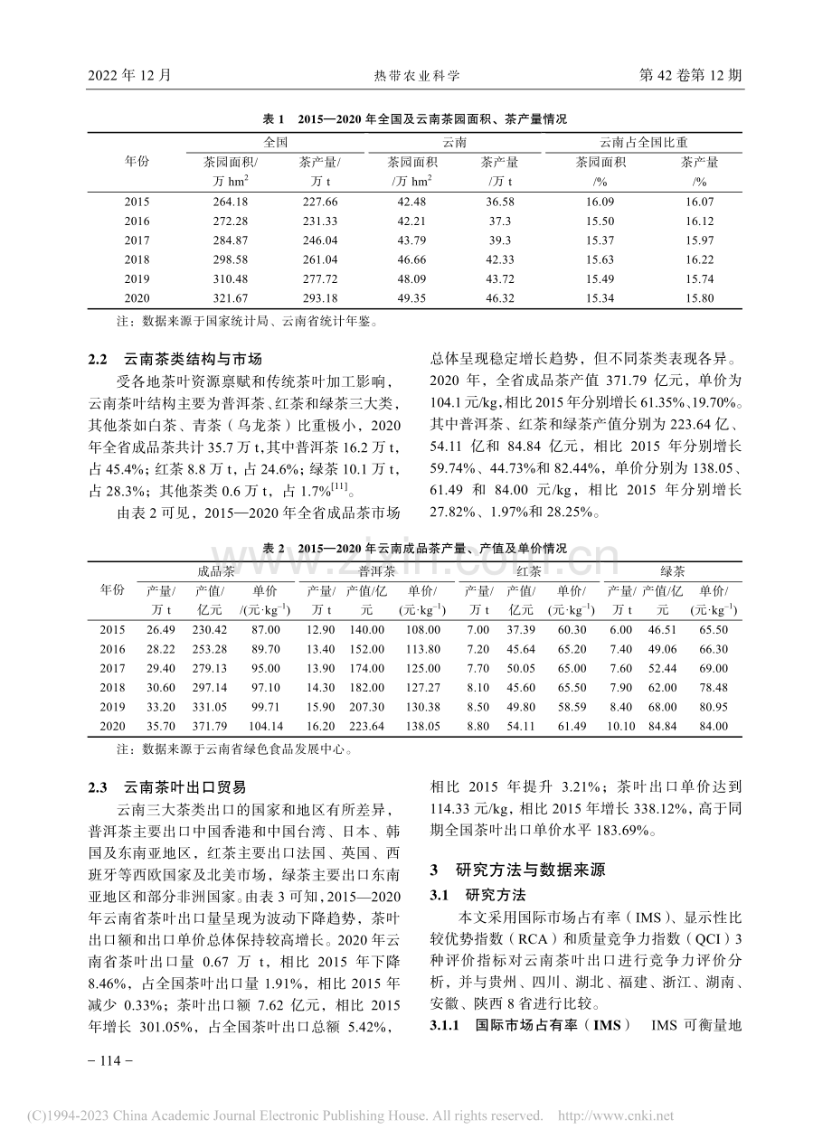 云南茶产业发展现状及出口竞争力比较分析_伏成秀.pdf_第3页