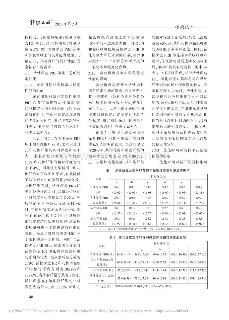 印花用高稳定性活性深蓝的开发及应用性能_张坤明.pdf_第3页