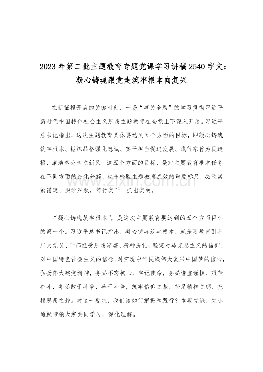 （十篇word版文）2023年贯彻学习第二批主题教育专题党课学习讲稿、研讨发言材料.docx_第2页