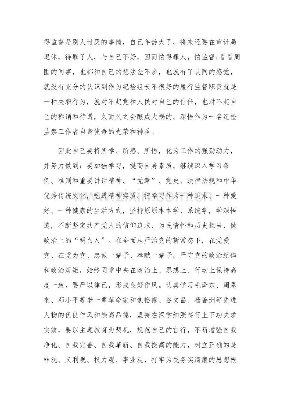 纪检干部关于教育整顿个人对照检查剖析材料范文.docx_第3页