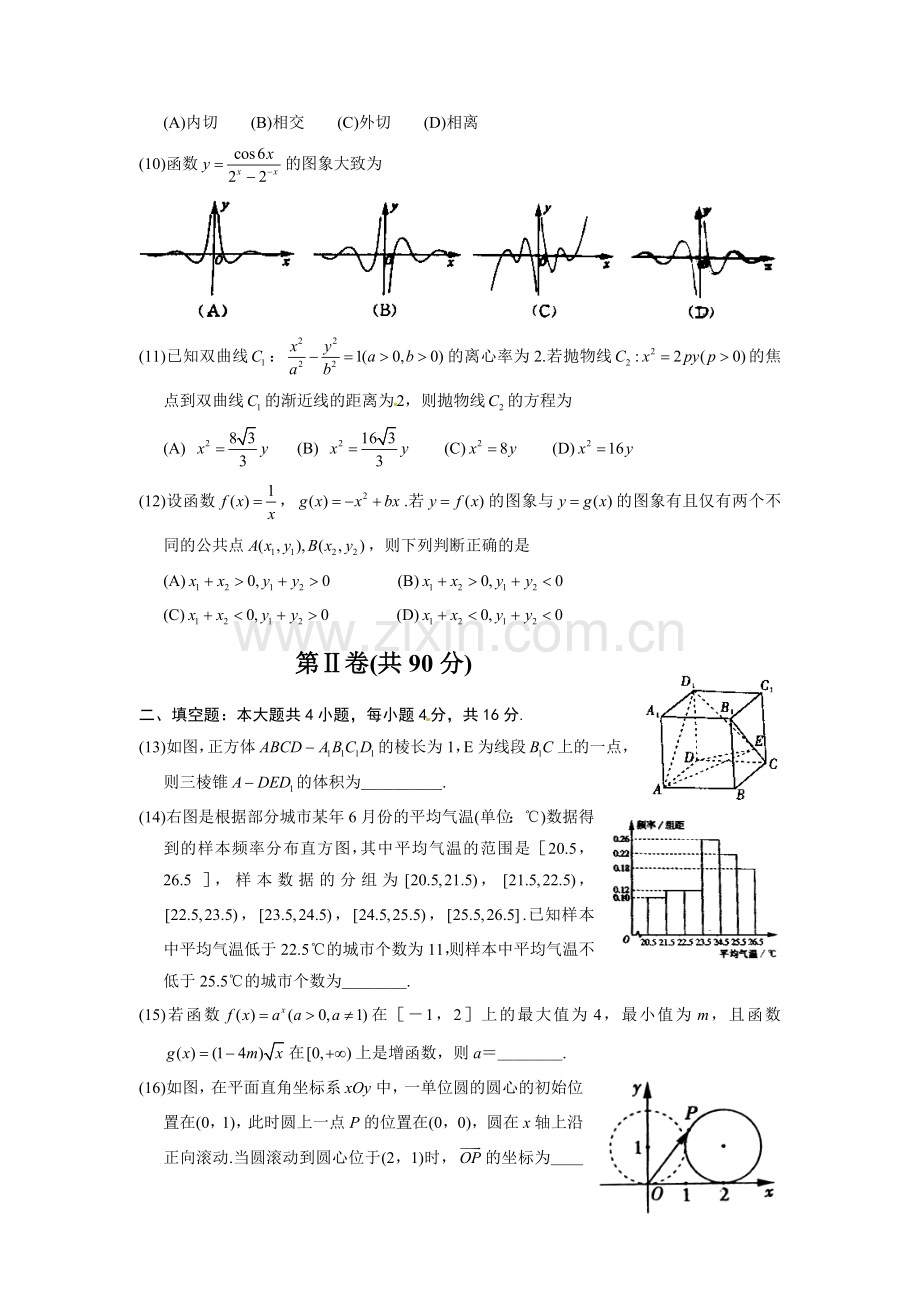 2012年山东高考文科数学真题及答案.doc_第2页