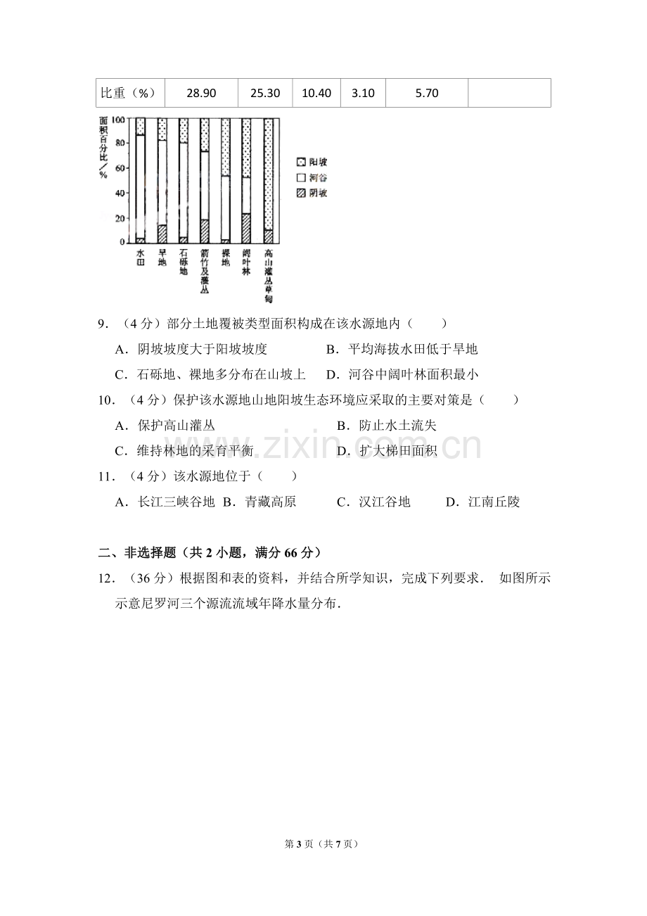 2009年全国统一考试地理试卷（全国卷ⅰ）（原卷版）.doc_第3页