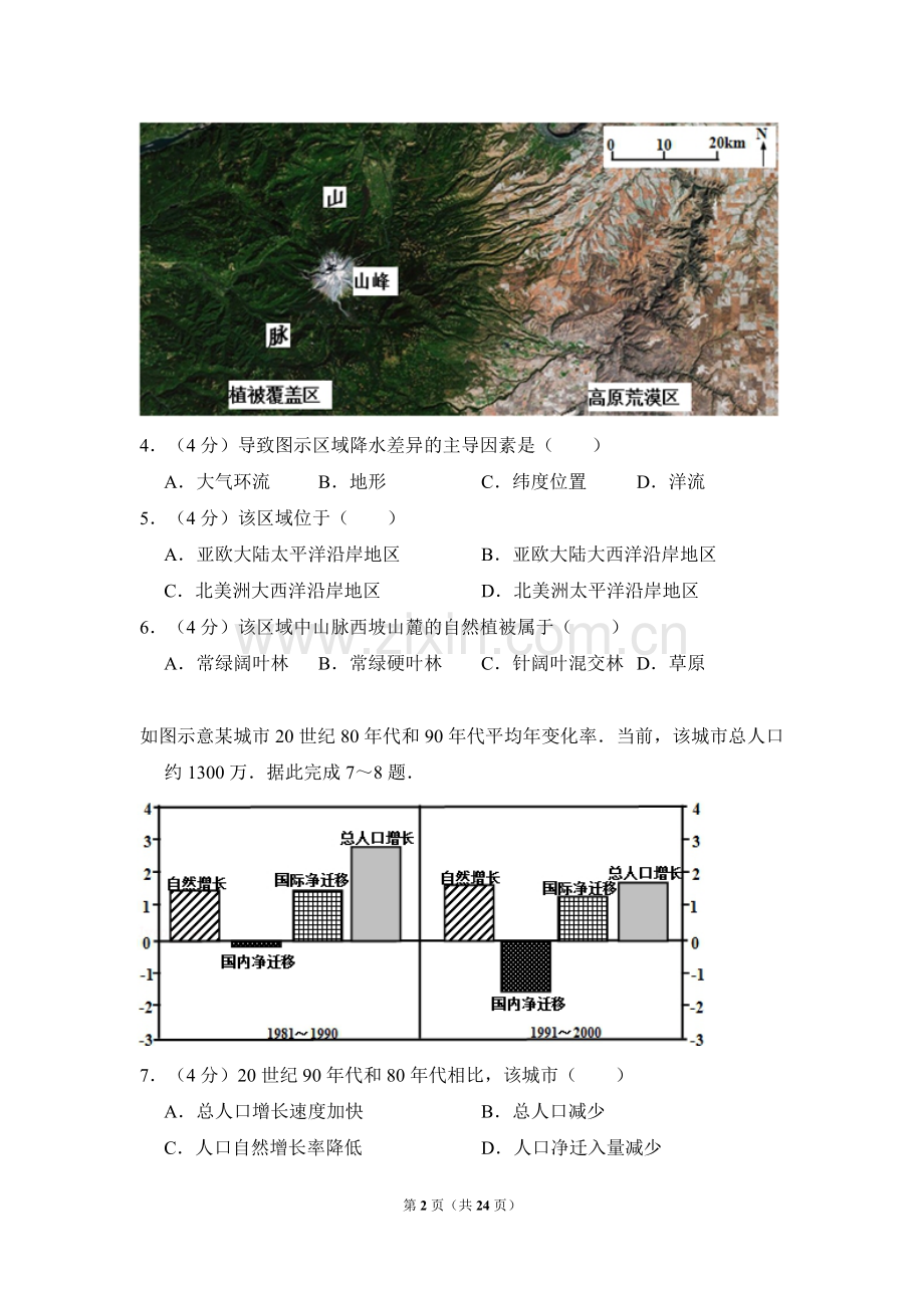 2013年全国统一高考地理试卷（新课标ⅰ）（含解析版）.pdf_第2页