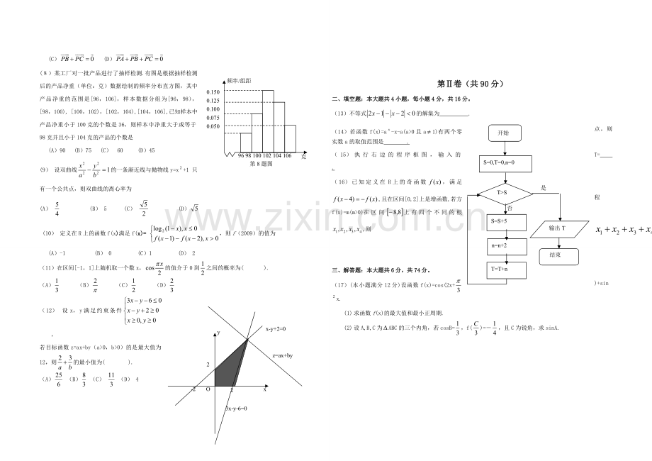 2009年高考真题数学【理】(山东卷)（原卷版）.pdf_第2页