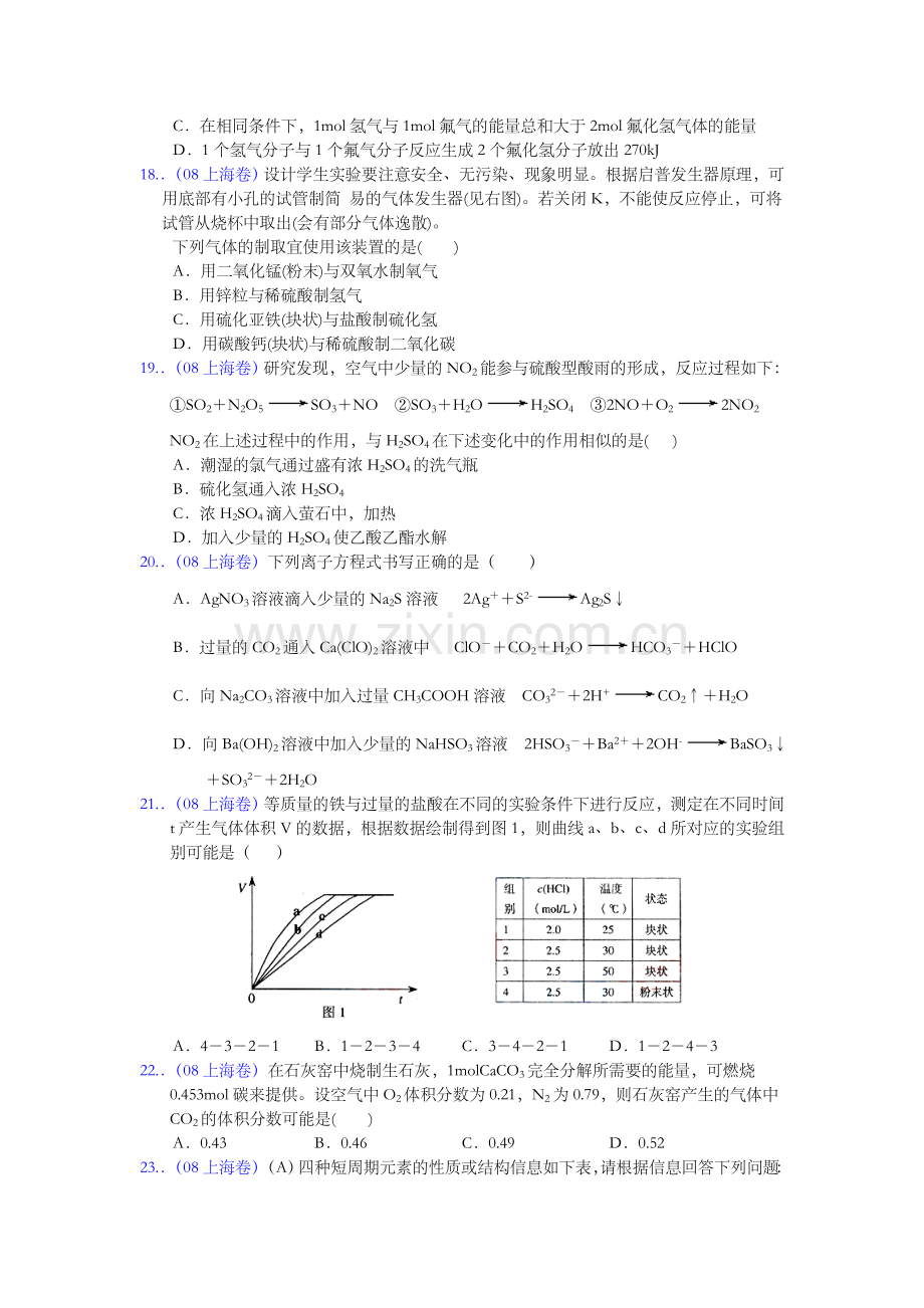 2008年上海市高考化学试题.doc_第3页