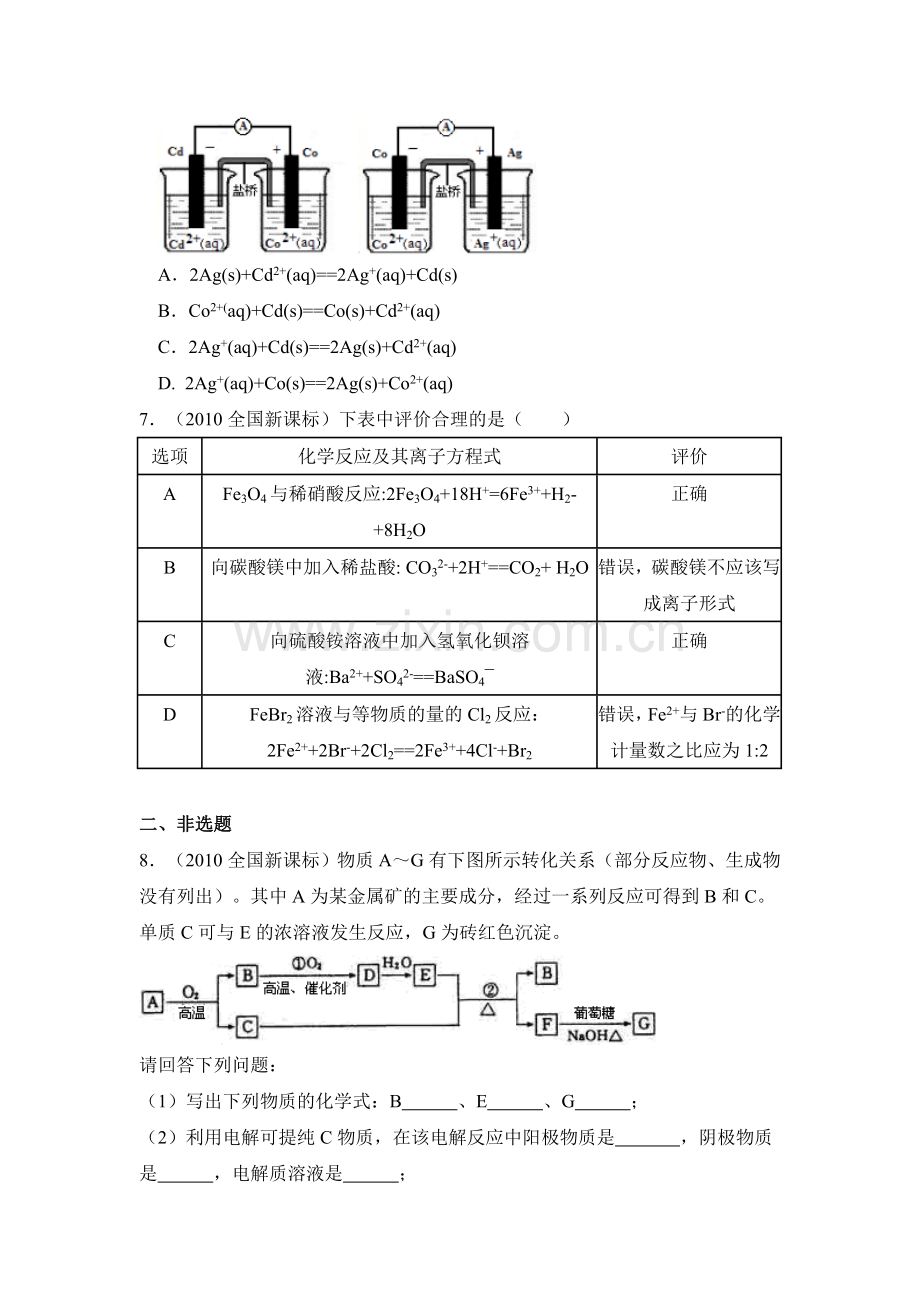 2010年全国统一高考化学试卷（新课标）（含解析版）.doc_第2页