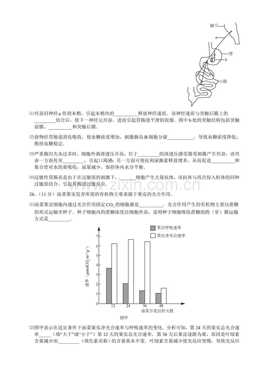 2015年高考真题 生物(山东卷)（原卷版）.docx_第3页