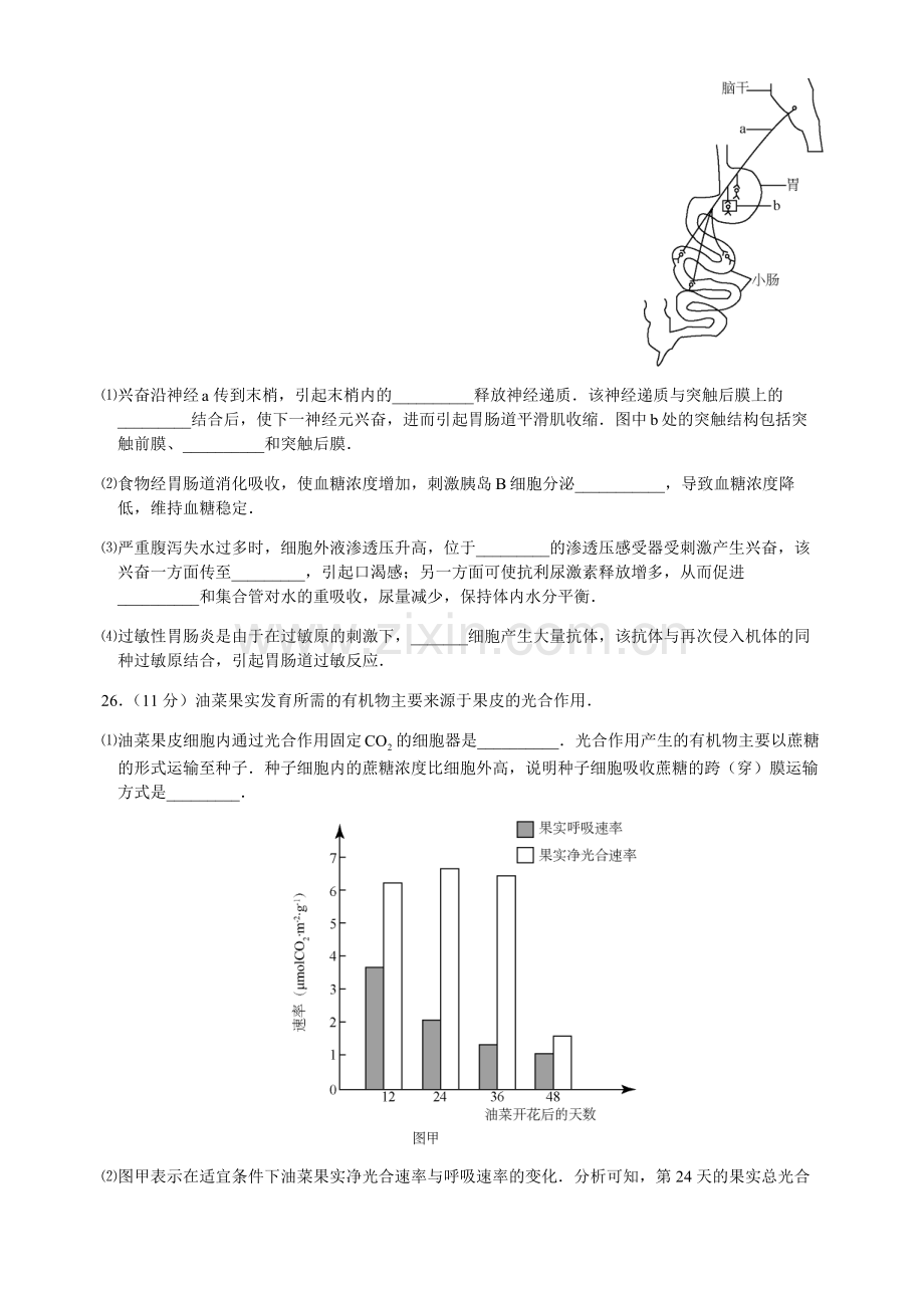 2015年高考真题 生物(山东卷)（原卷版）.pdf_第3页