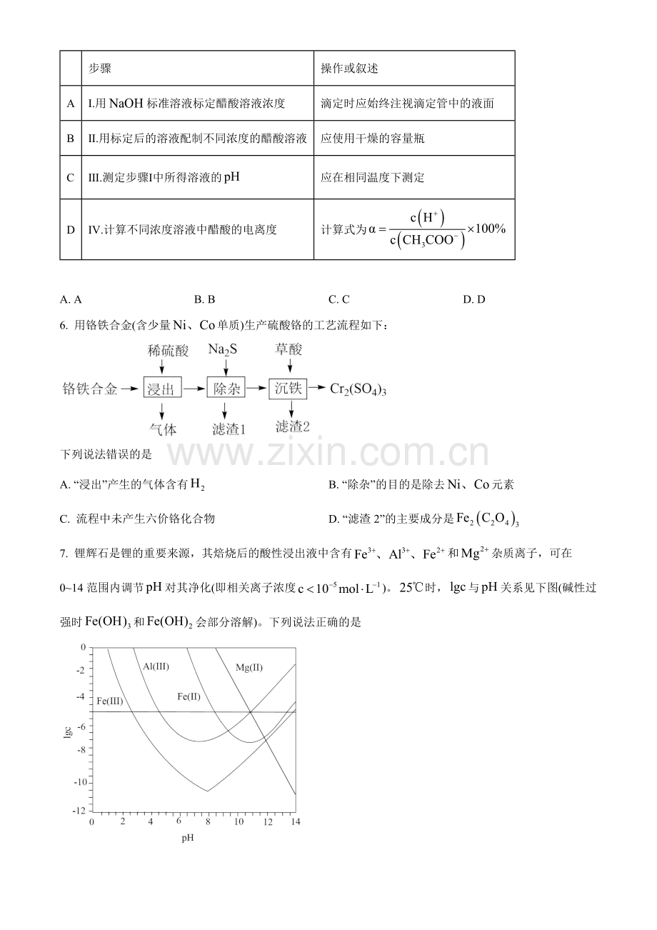 题目2022年福建省高考真题化学试题（原卷版）.docx_第2页