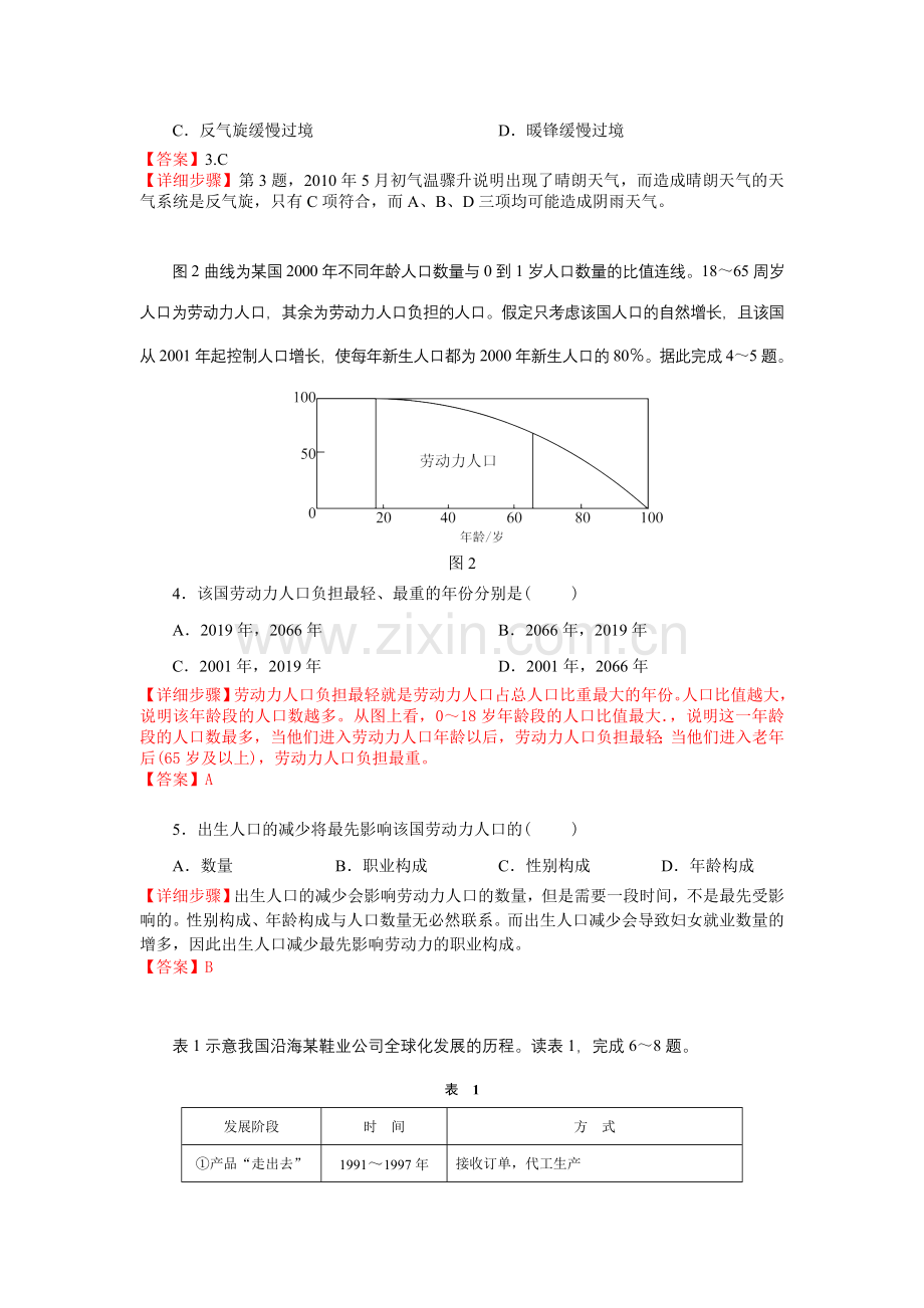 2010年普通高等学校招生全国统一考试【湖南地理真题+答案】.doc_第2页