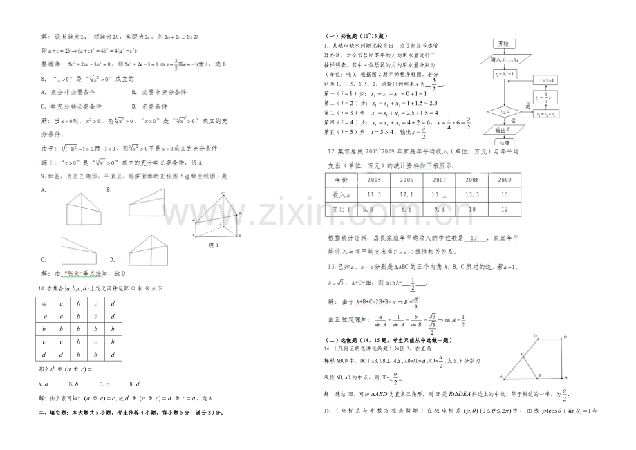 2010年广东高考（文科）数学试题及答案.doc_第2页