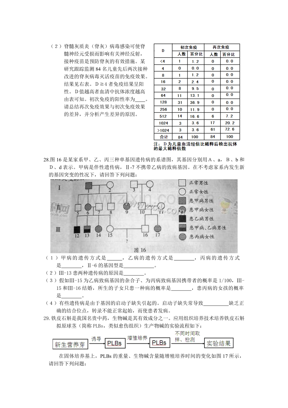 2014年广东高考生物（原卷版）.pdf_第3页