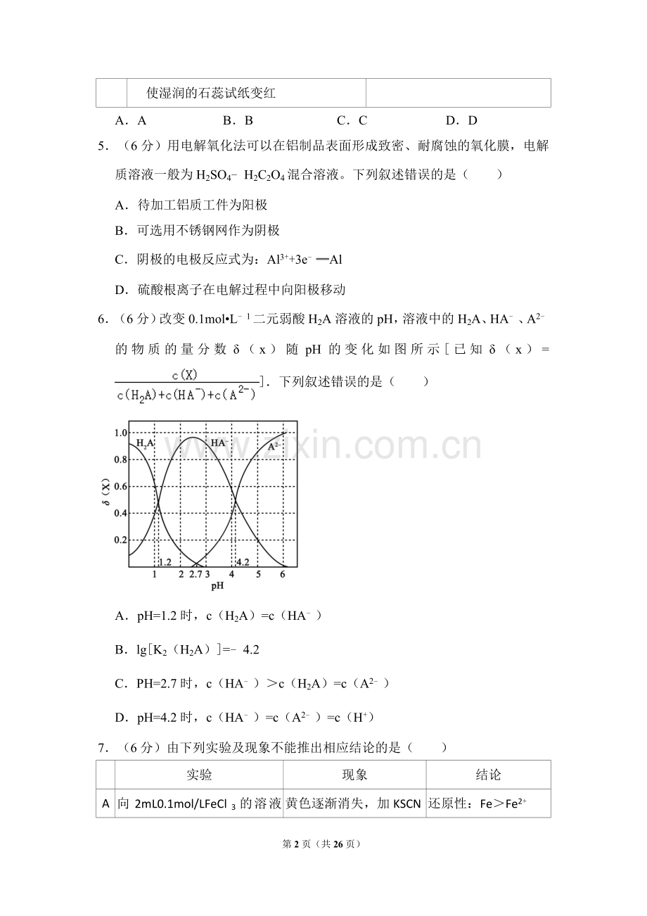 2017年全国统一高考化学试卷（新课标ⅱ）（含解析版）.doc_第2页