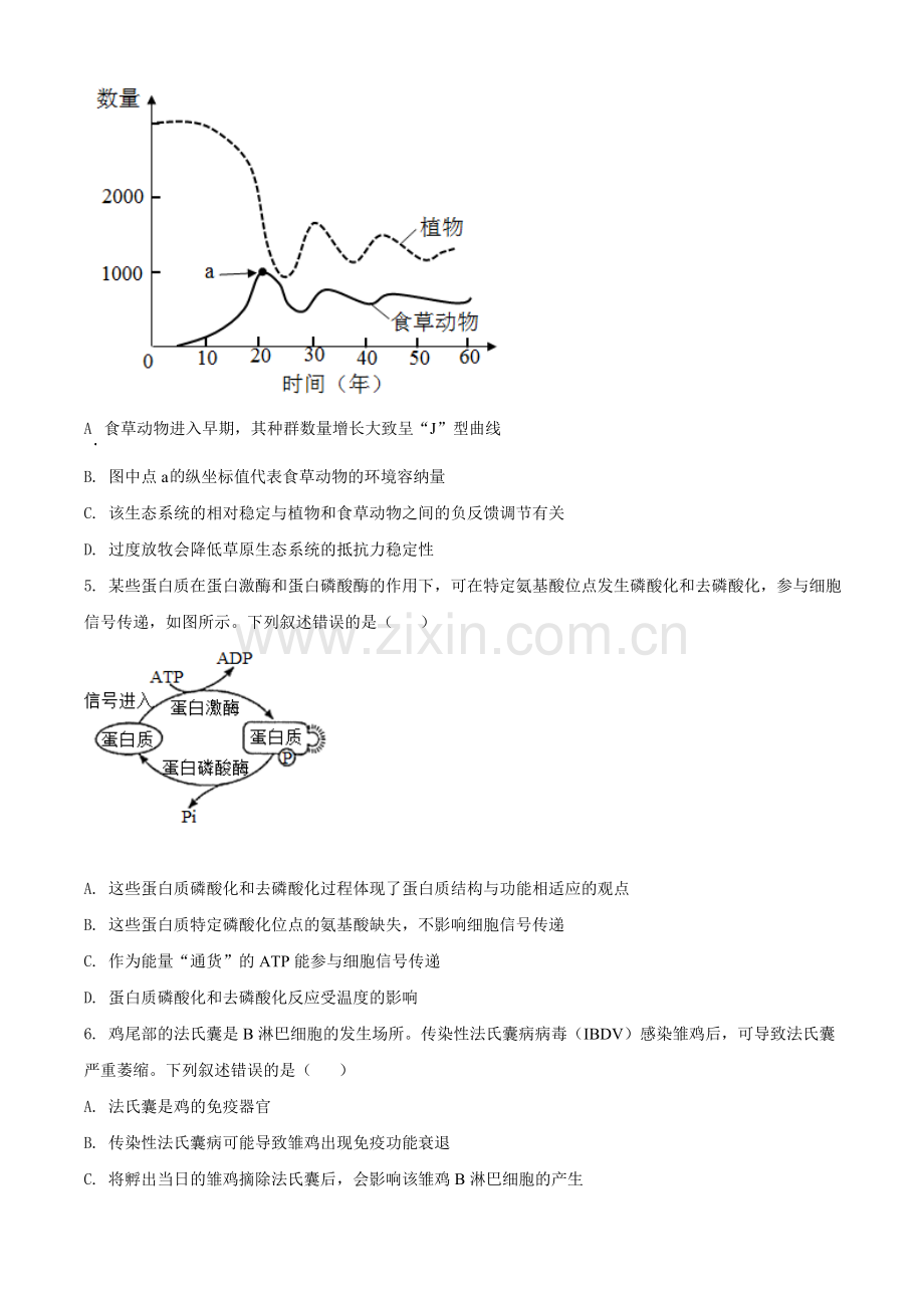 2021年湖南高考生物（新高考）（原卷版）.doc_第2页