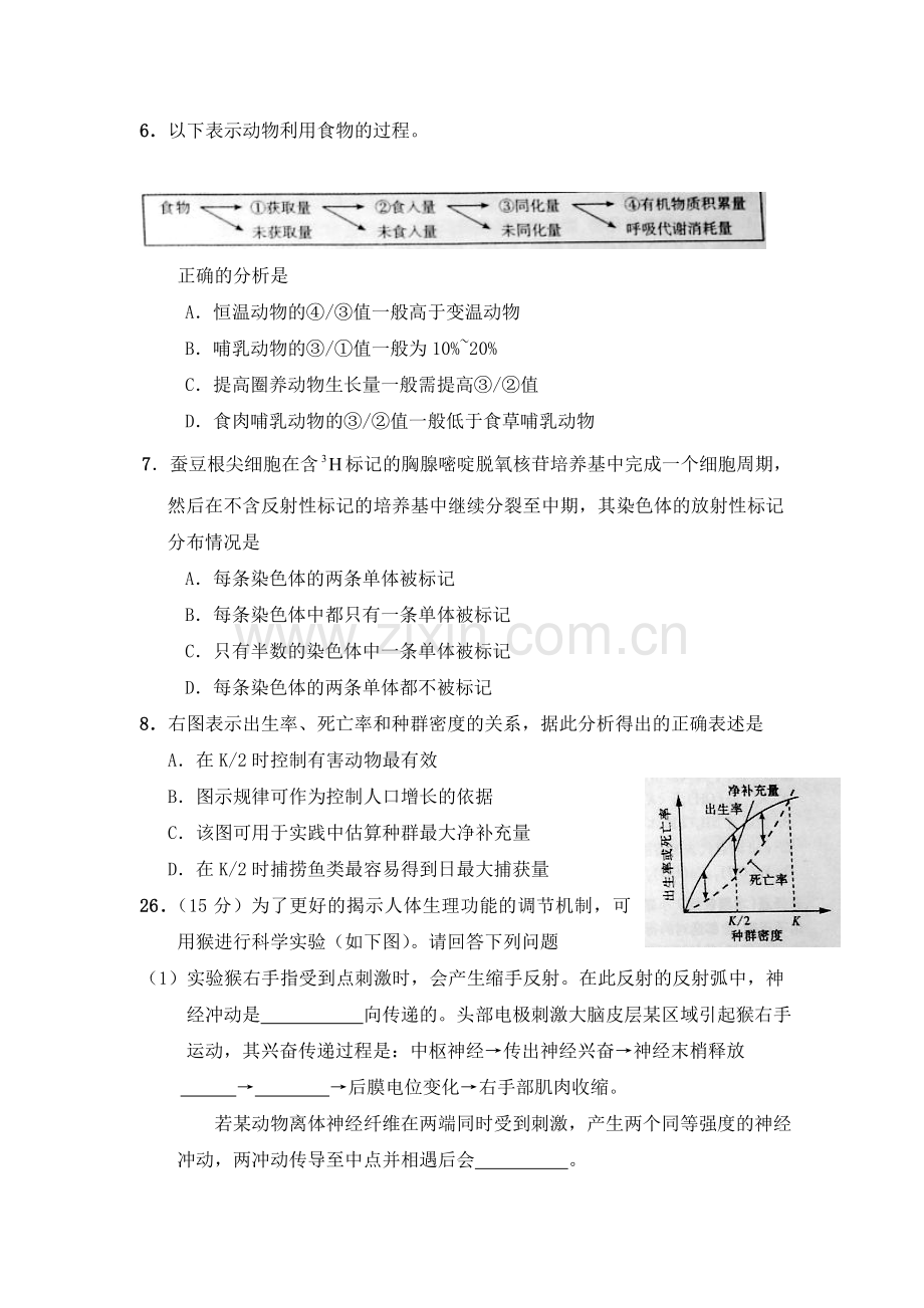 2010年高考真题 生物(山东卷)（含解析版）.doc_第2页