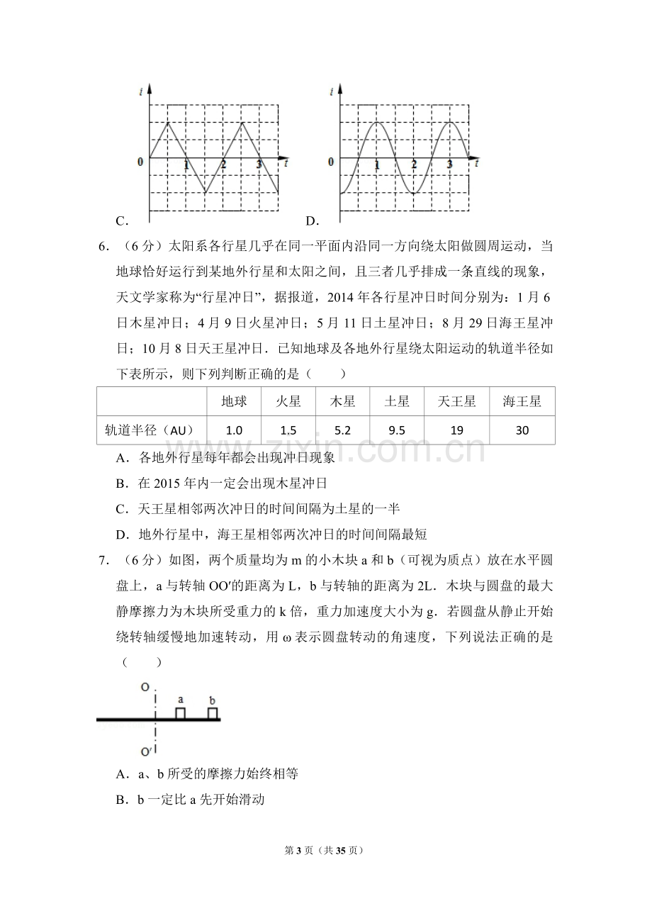 2014年全国统一高考物理试卷（新课标ⅰ）（含解析版）.pdf_第3页