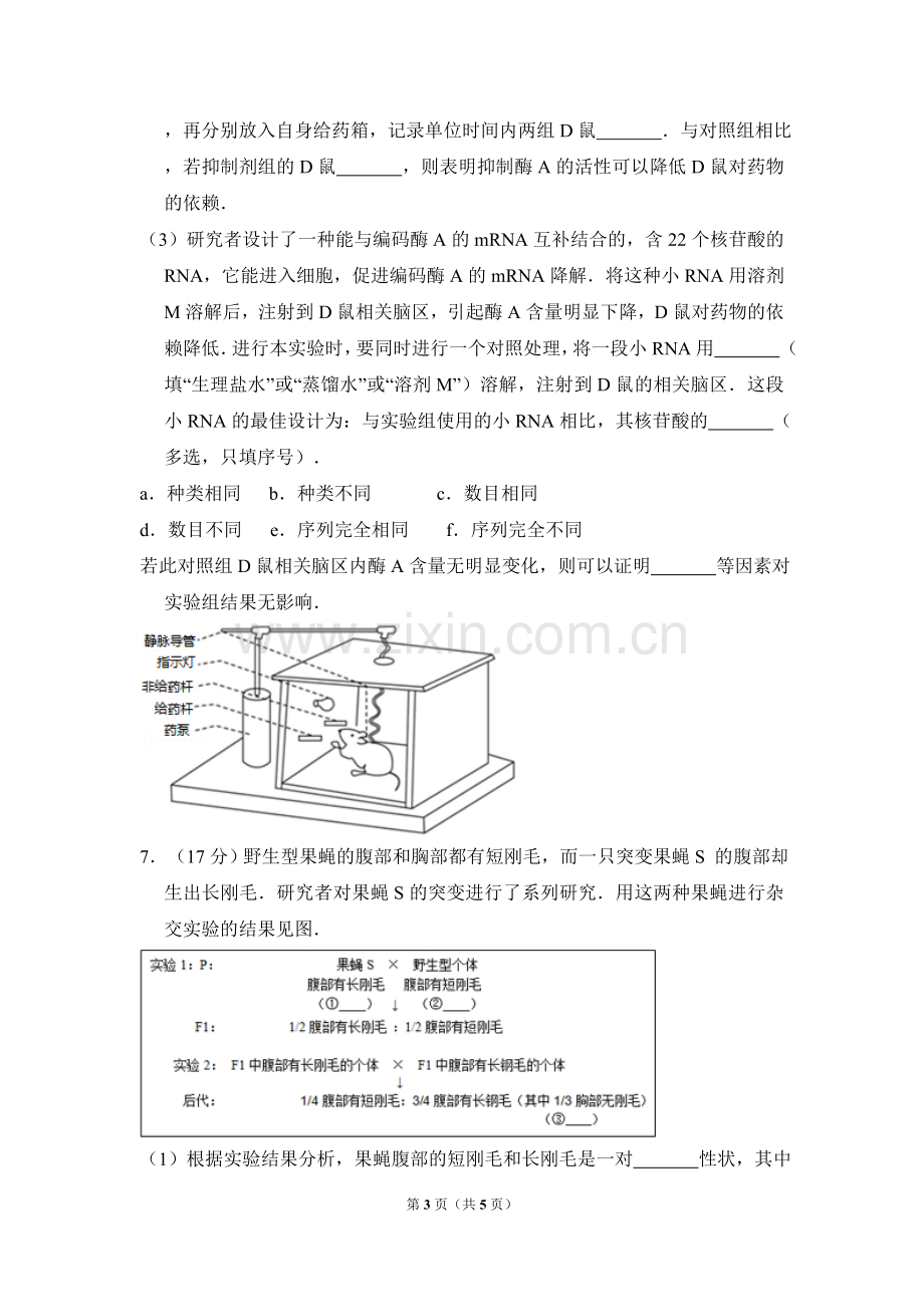 2015年北京市高考生物试卷（原卷版）.doc_第3页