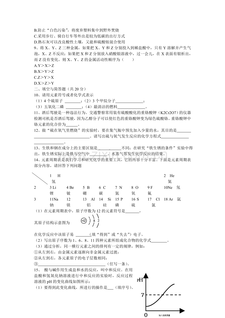 2010年山东省临沂市中考化学试题及答案.doc_第2页