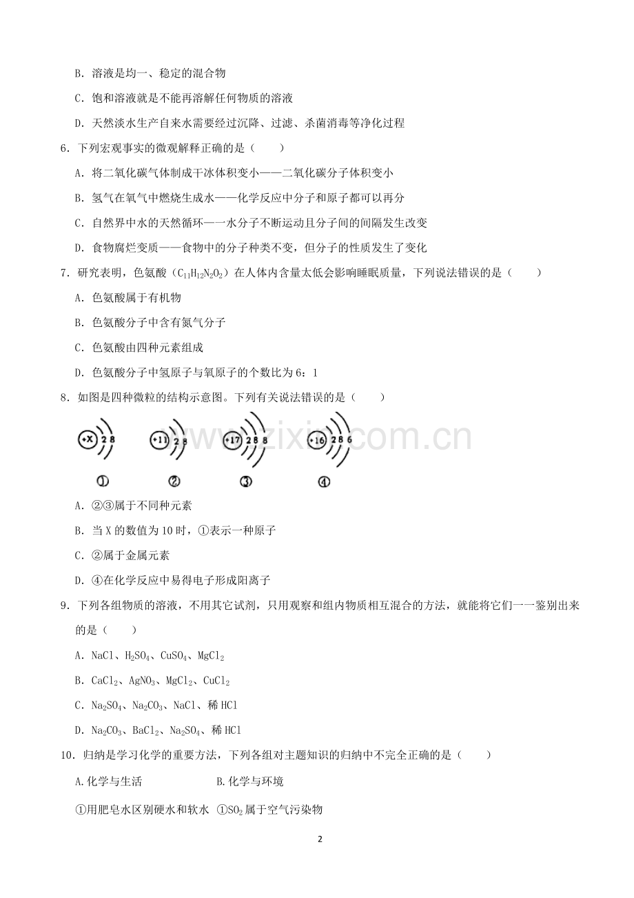 2021年山东省烟台市中考化学试题及答案.docx_第2页