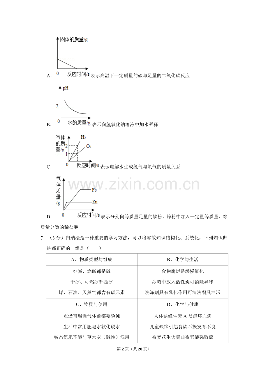 2020年湖南省常德市中考化学试卷及解析.doc_第2页