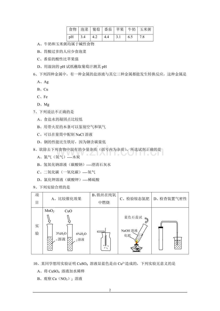 2009年山西省中考化学试题(word版含答案).doc_第2页