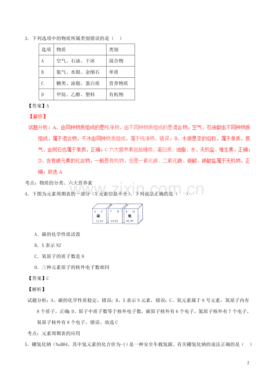 安徽省2016年中考化学真题试题（含解析）.DOC_第2页