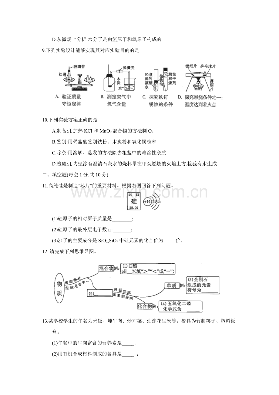 2018年吉林省中考化学试题及答案.doc_第2页