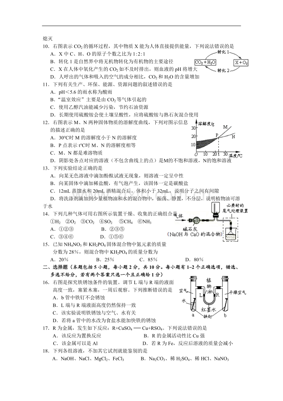 2010年江苏省镇江市中考化学试卷及答案.doc_第2页