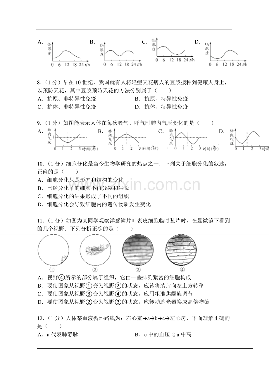 2013年德州市中考生物试题及答案.doc_第2页