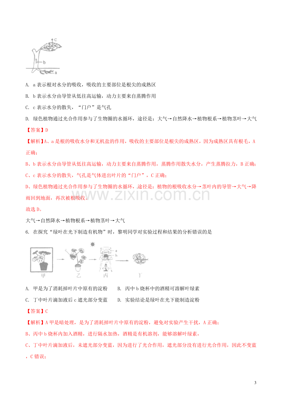 山东省临沂市2018年中考生物真题试题（含解析）.doc_第3页